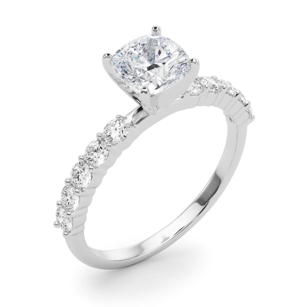 Radiant Remount Ring Round Diamond Engagement Ring — 9K/18K Gold & Platinum