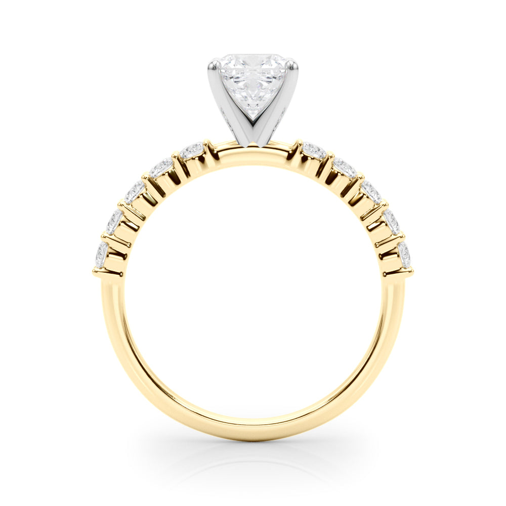 Radiant Remount Ring Round Diamond Engagement Ring — 9K/18K Gold & Platinum