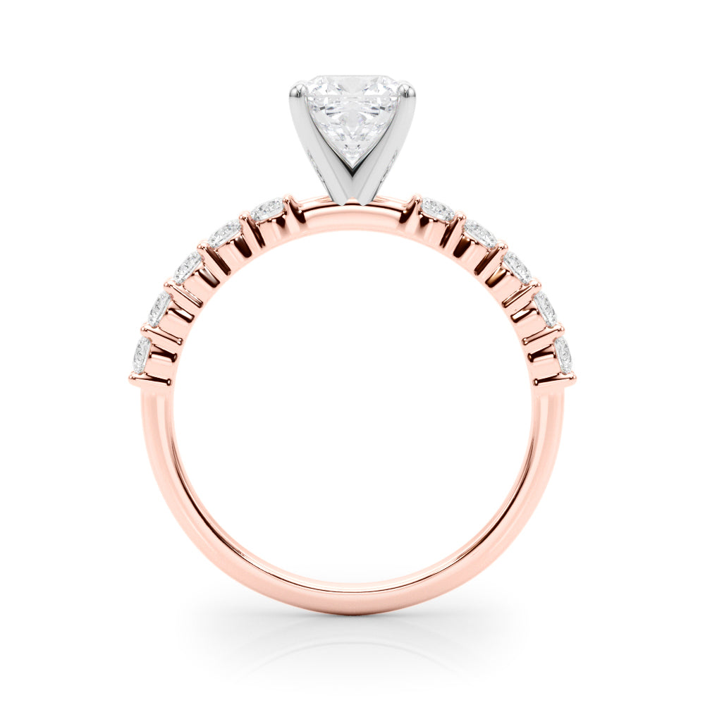 Radiant Remount Ring Round Diamond Engagement Ring — 9K/18K Gold & Platinum