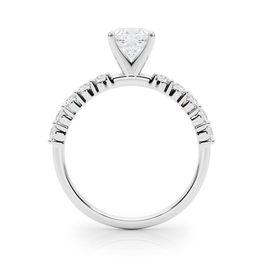 Radiant Remount Ring Round Diamond Engagement Ring — 9K/18K Gold & Platinum