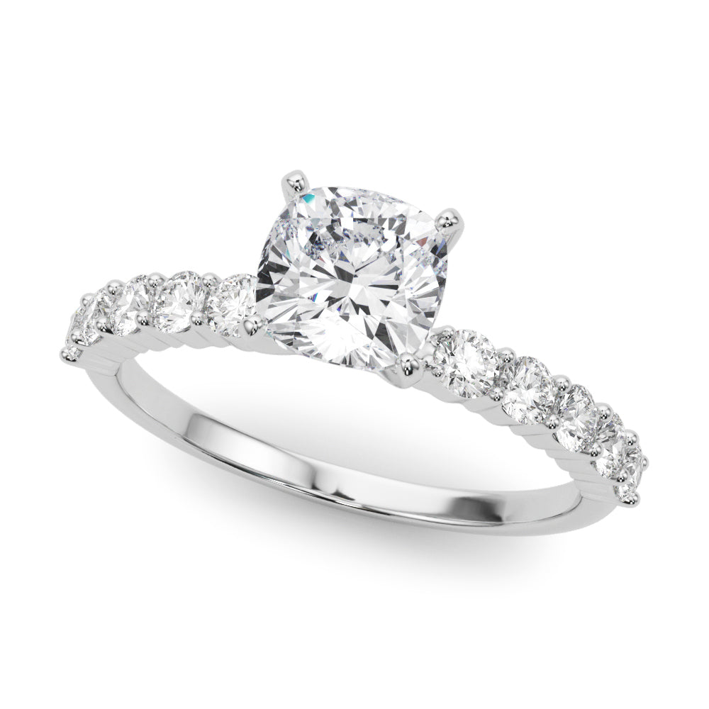 Radiant Remount Ring Round Diamond Engagement Ring — 9K/18K Gold & Platinum