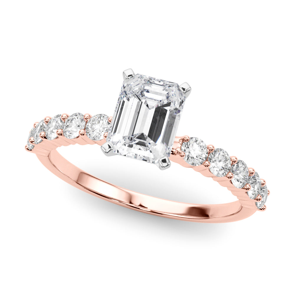 Radiant Remount Ring Round Diamond Engagement Ring — 9K/18K Gold & Platinum