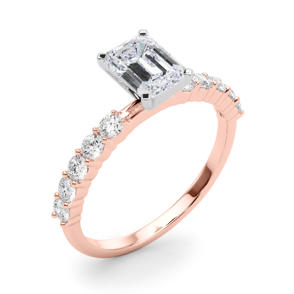 Radiant Remount Ring Round Diamond Engagement Ring — 9K/18K Gold & Platinum