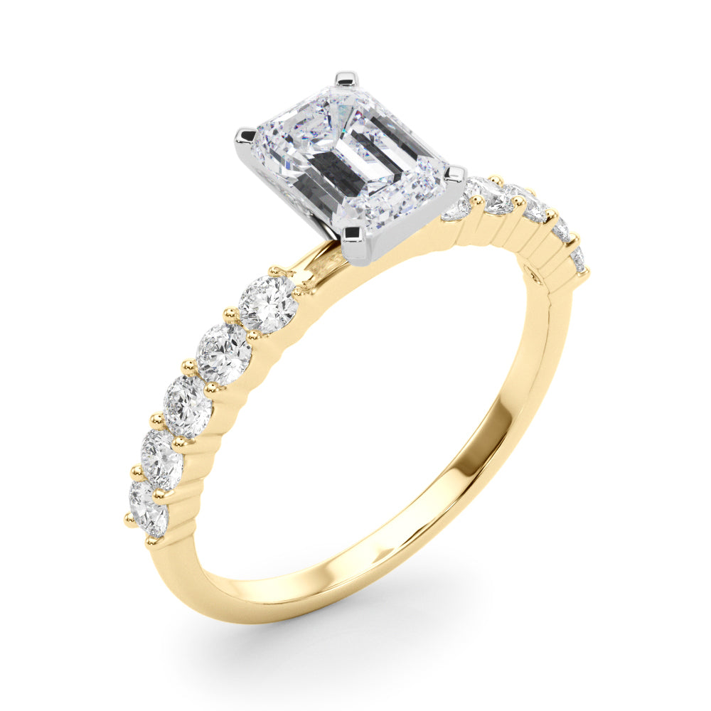 Radiant Remount Ring Round Diamond Engagement Ring — 9K/18K Gold & Platinum