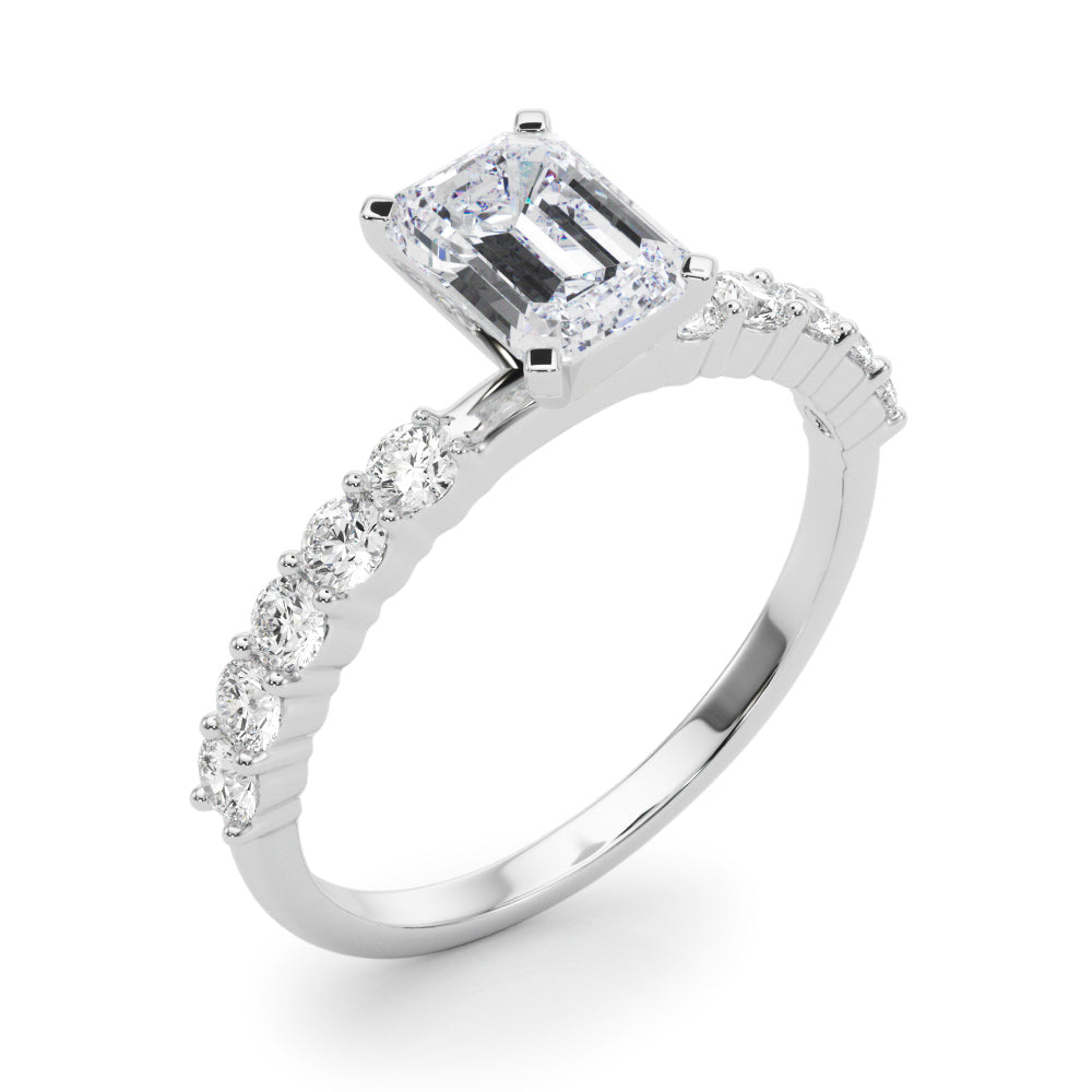 Radiant Remount Ring Round Diamond Engagement Ring — 9K/18K Gold & Platinum