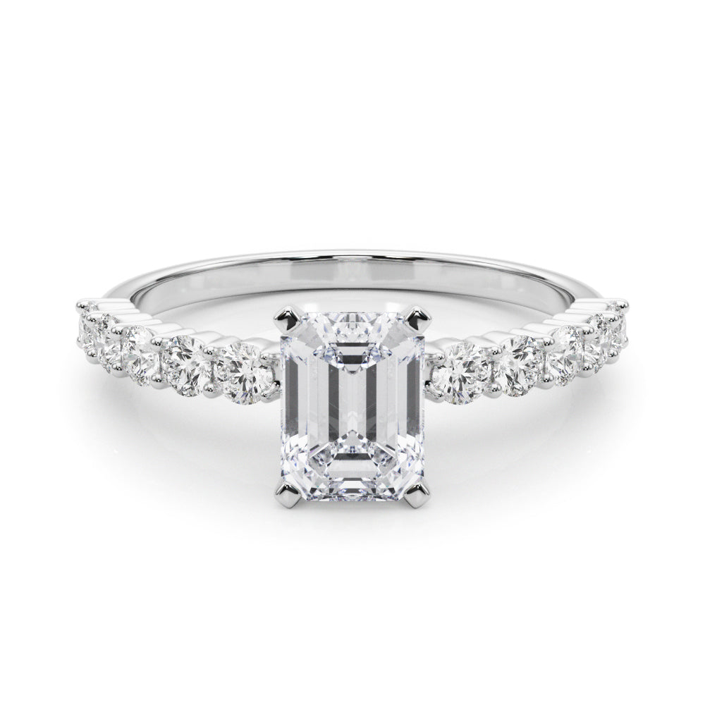 Radiant Remount Ring Round Diamond Engagement Ring — 9K/18K Gold & Platinum