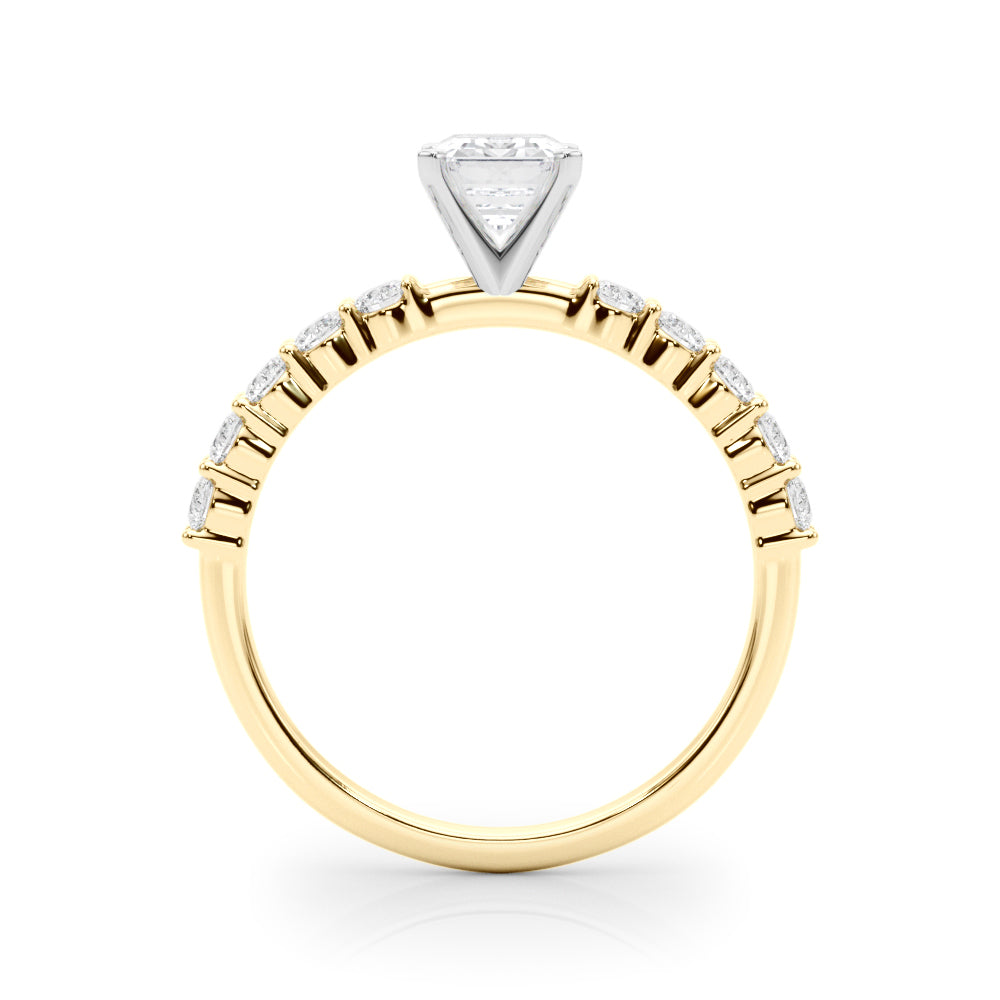 Radiant Remount Ring Round Diamond Engagement Ring — 9K/18K Gold & Platinum