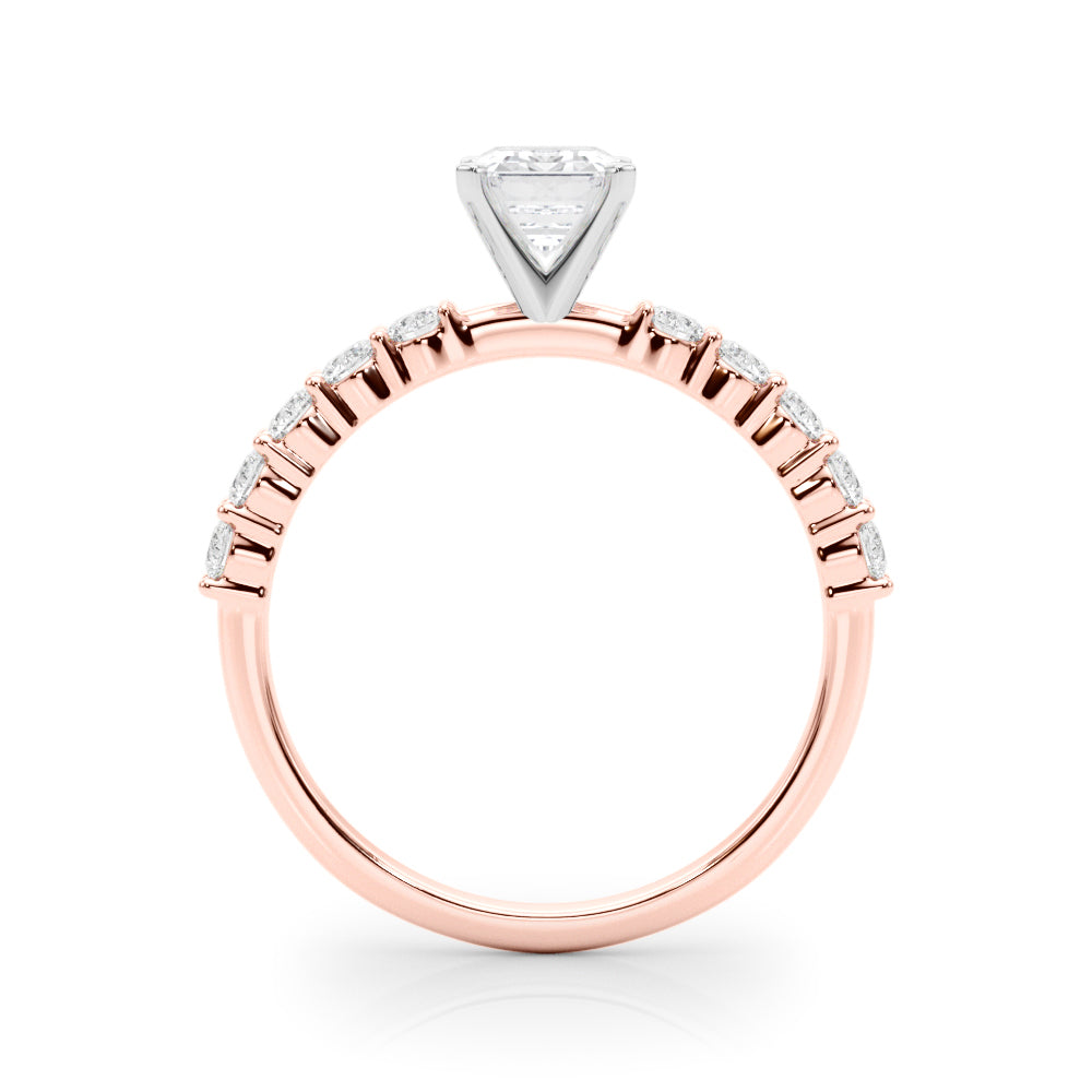Radiant Remount Ring Round Diamond Engagement Ring — 9K/18K Gold & Platinum