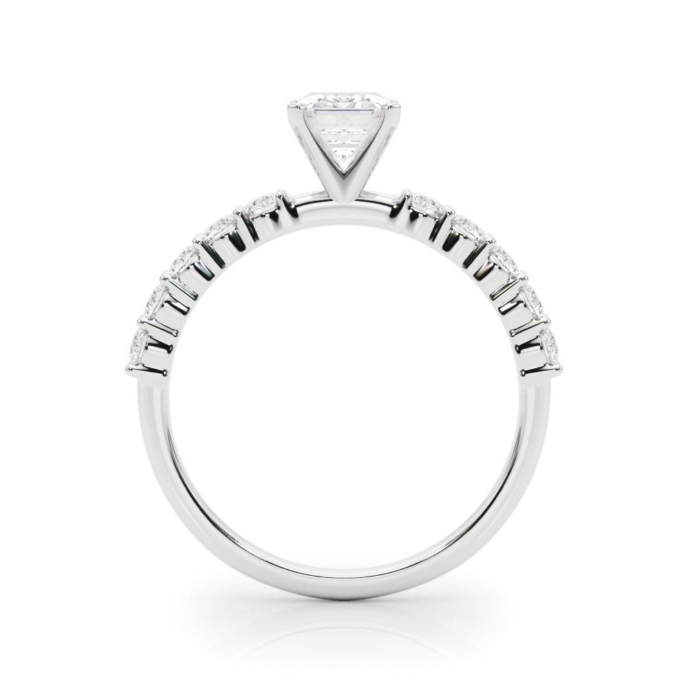 Radiant Remount Ring Round Diamond Engagement Ring — 9K/18K Gold & Platinum