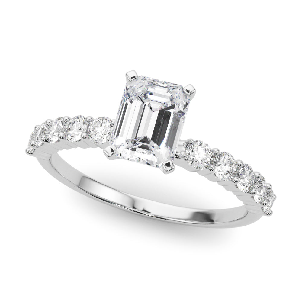 Radiant Remount Ring Round Diamond Engagement Ring — 9K/18K Gold & Platinum