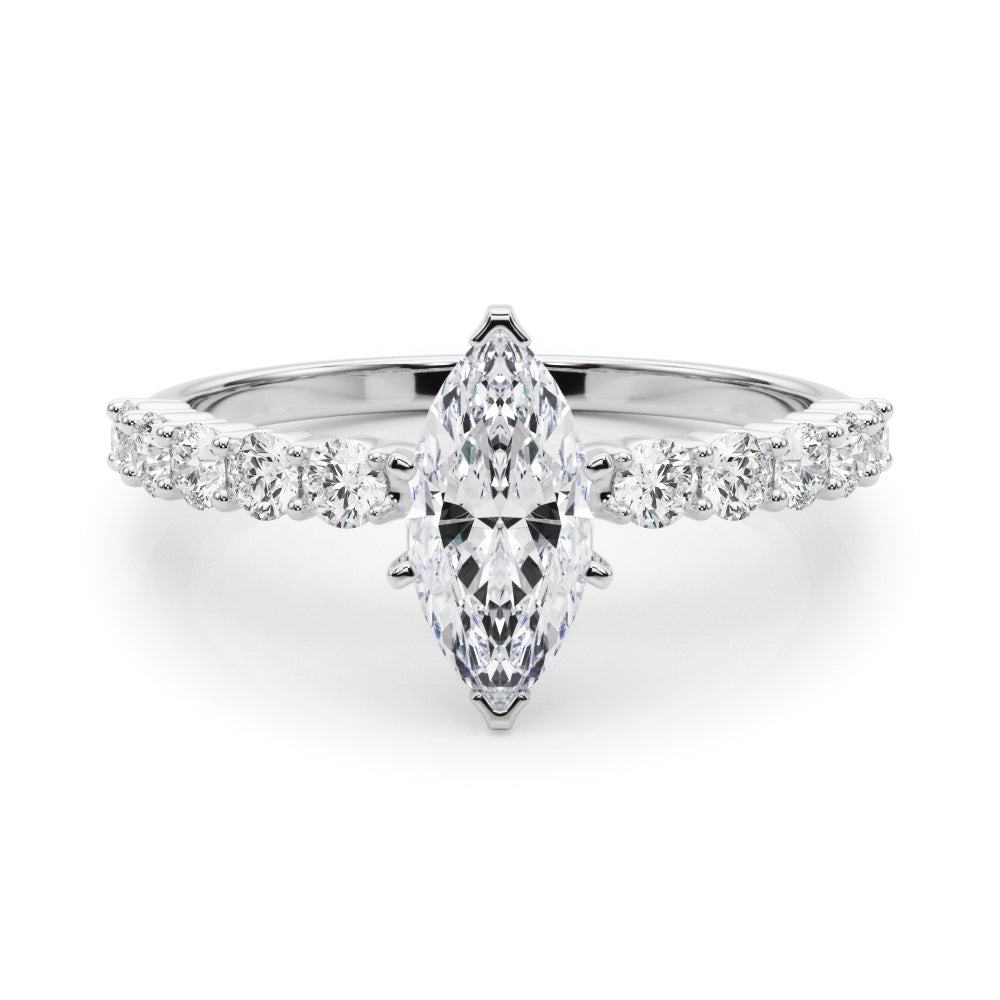 Radiant Remount Ring Round Diamond Engagement Ring — 9K/18K Gold & Platinum
