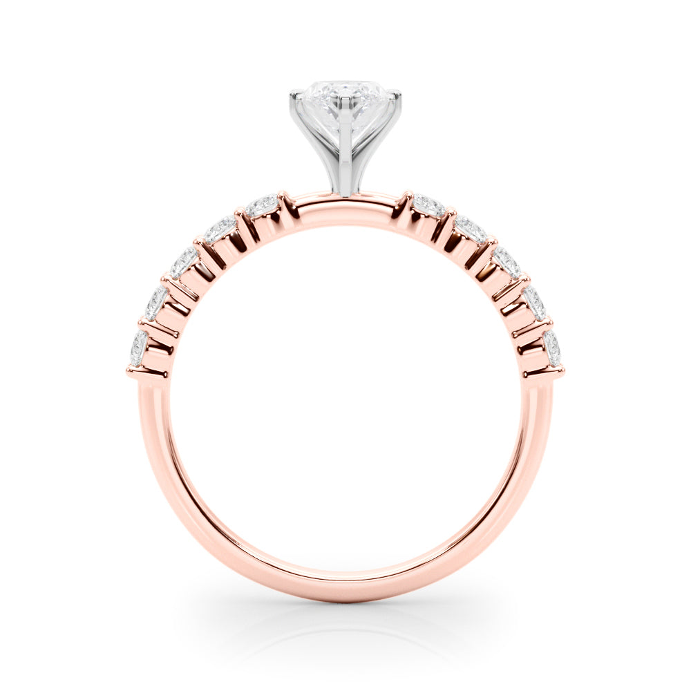 Radiant Remount Ring Round Diamond Engagement Ring — 9K/18K Gold & Platinum