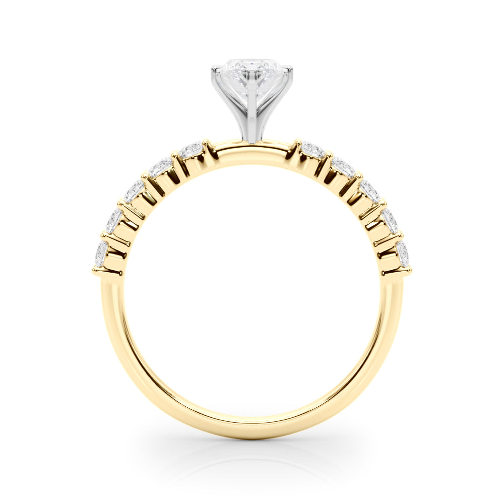 Radiant Remount Ring Round Diamond Engagement Ring — 9K/18K Gold & Platinum