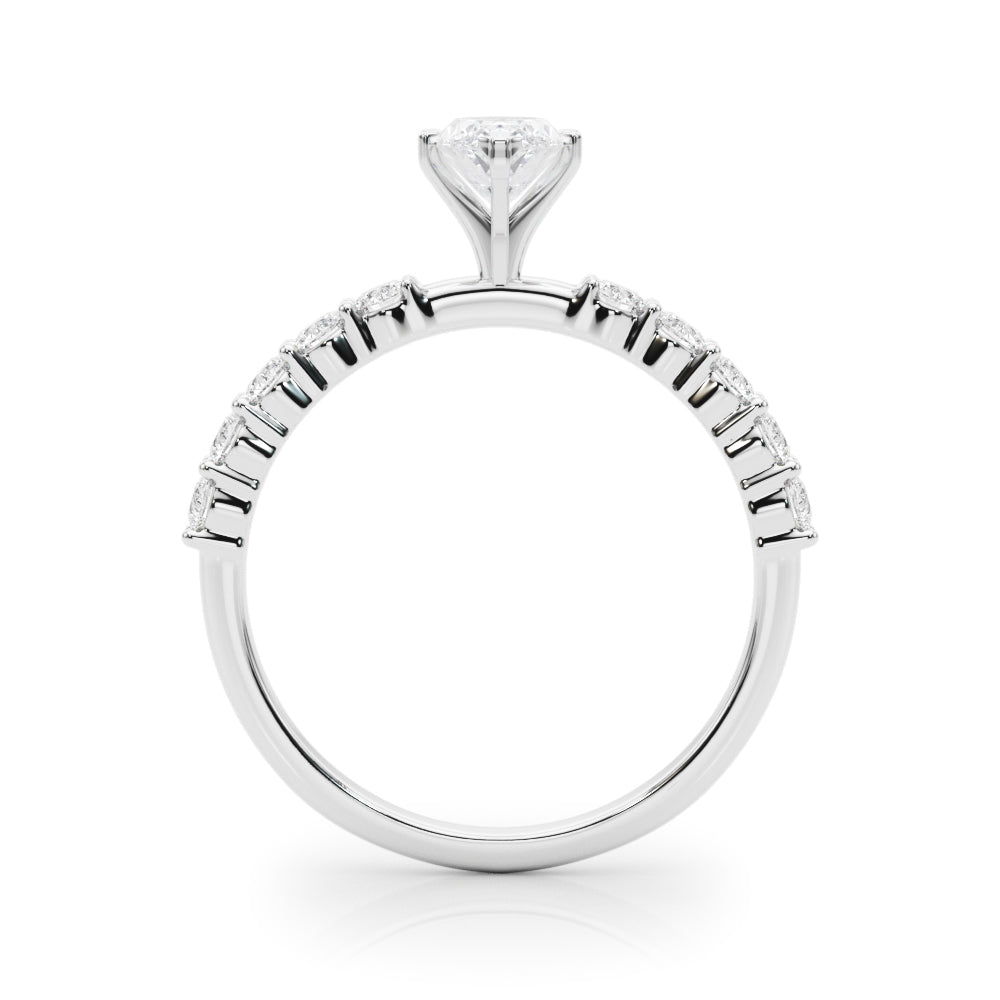 Radiant Remount Ring Round Diamond Engagement Ring — 9K/18K Gold & Platinum