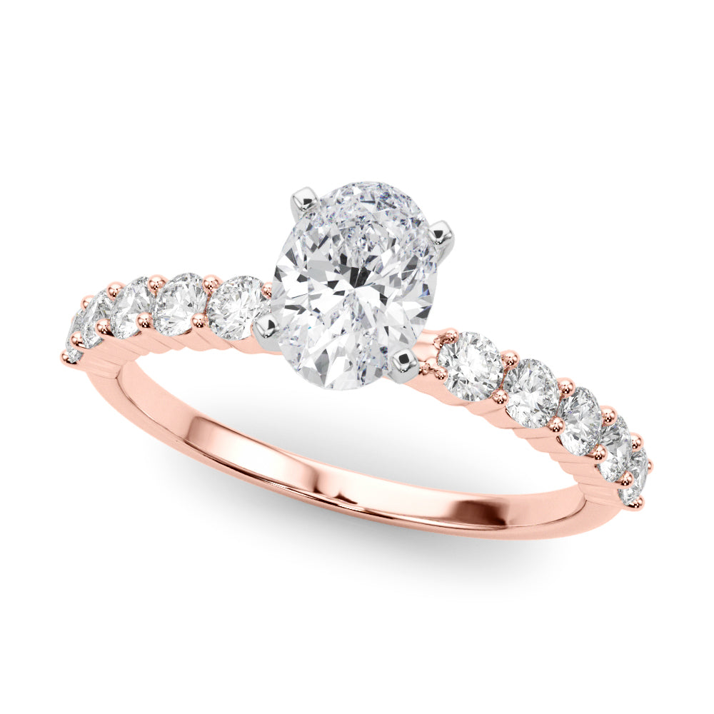 Radiant Remount Ring Round Diamond Engagement Ring — 9K/18K Gold & Platinum