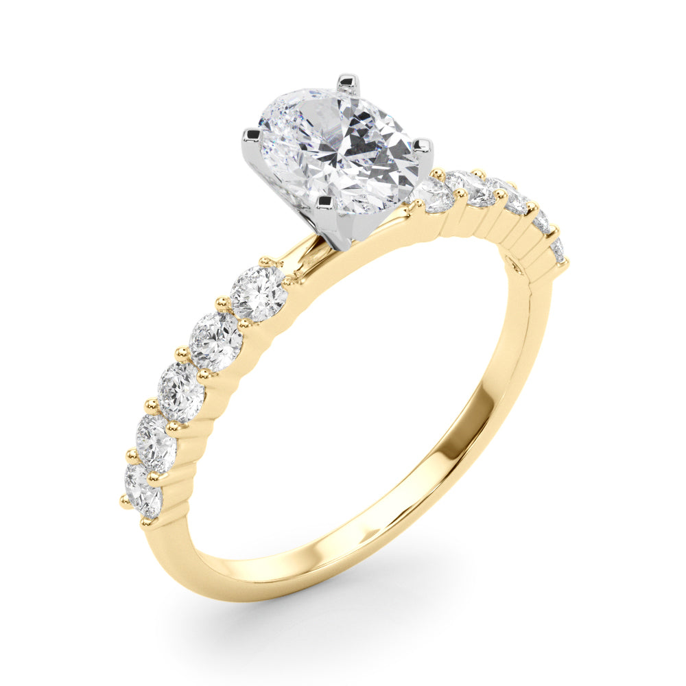 Radiant Remount Ring Round Diamond Engagement Ring — 9K/18K Gold & Platinum