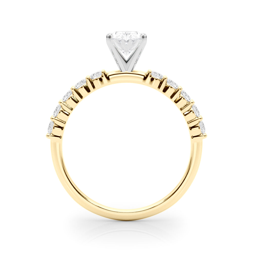 Radiant Remount Ring Round Diamond Engagement Ring — 9K/18K Gold & Platinum