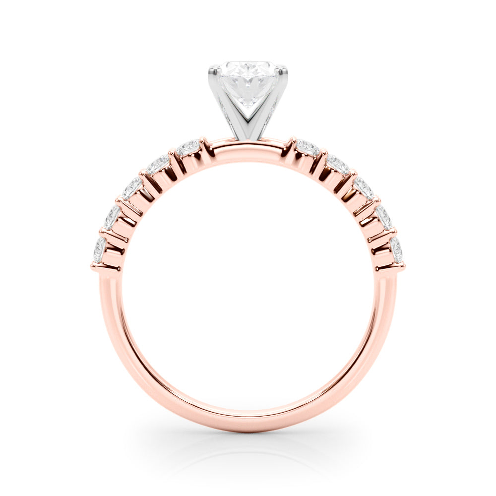 Radiant Remount Ring Round Diamond Engagement Ring — 9K/18K Gold & Platinum