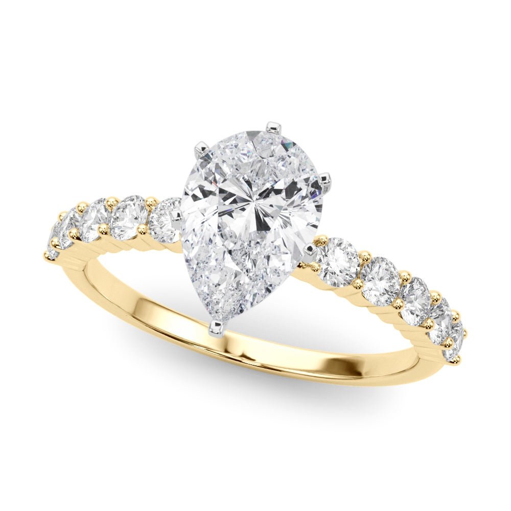 Radiant Remount Ring Round Diamond Engagement Ring — 9K/18K Gold & Platinum