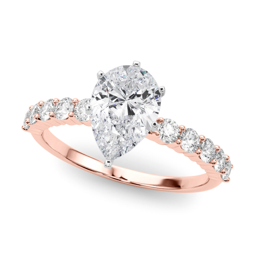Radiant Remount Ring Round Diamond Engagement Ring — 9K/18K Gold & Platinum