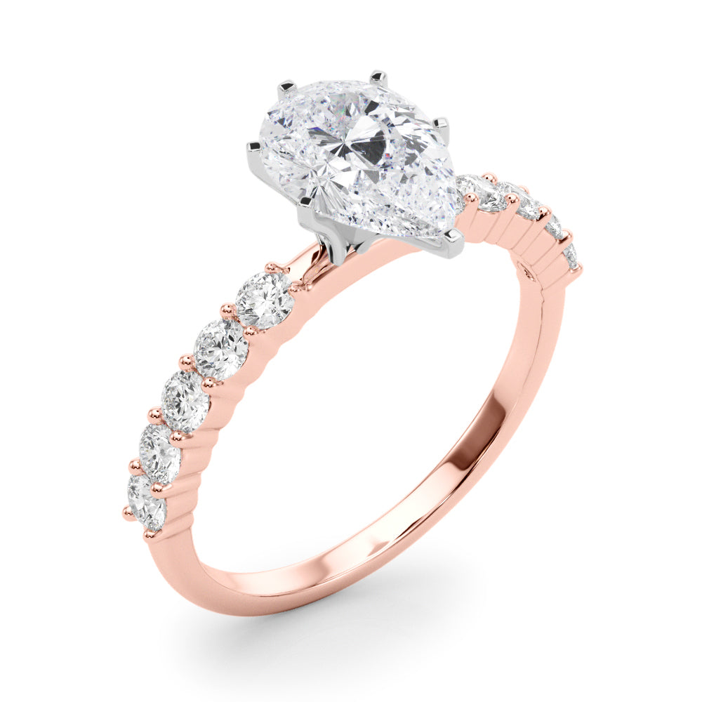 Radiant Remount Ring Round Diamond Engagement Ring — 9K/18K Gold & Platinum