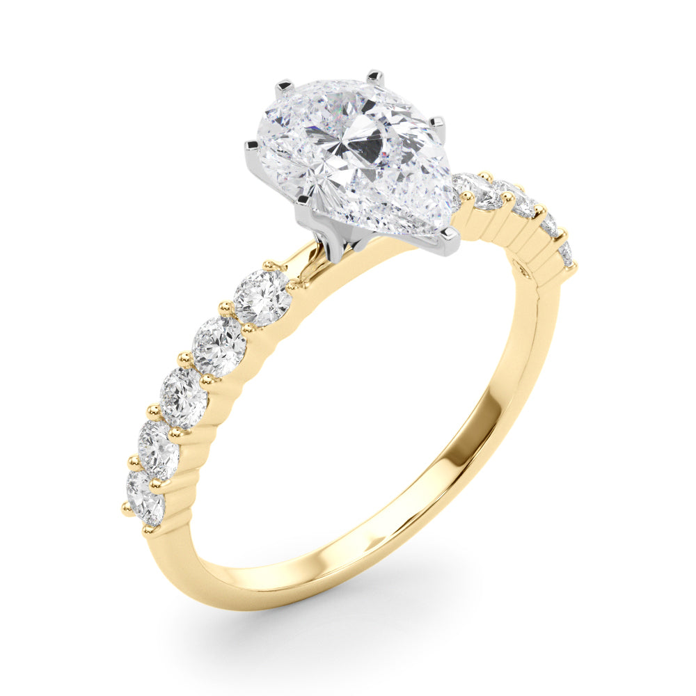Radiant Remount Ring Round Diamond Engagement Ring — 9K/18K Gold & Platinum
