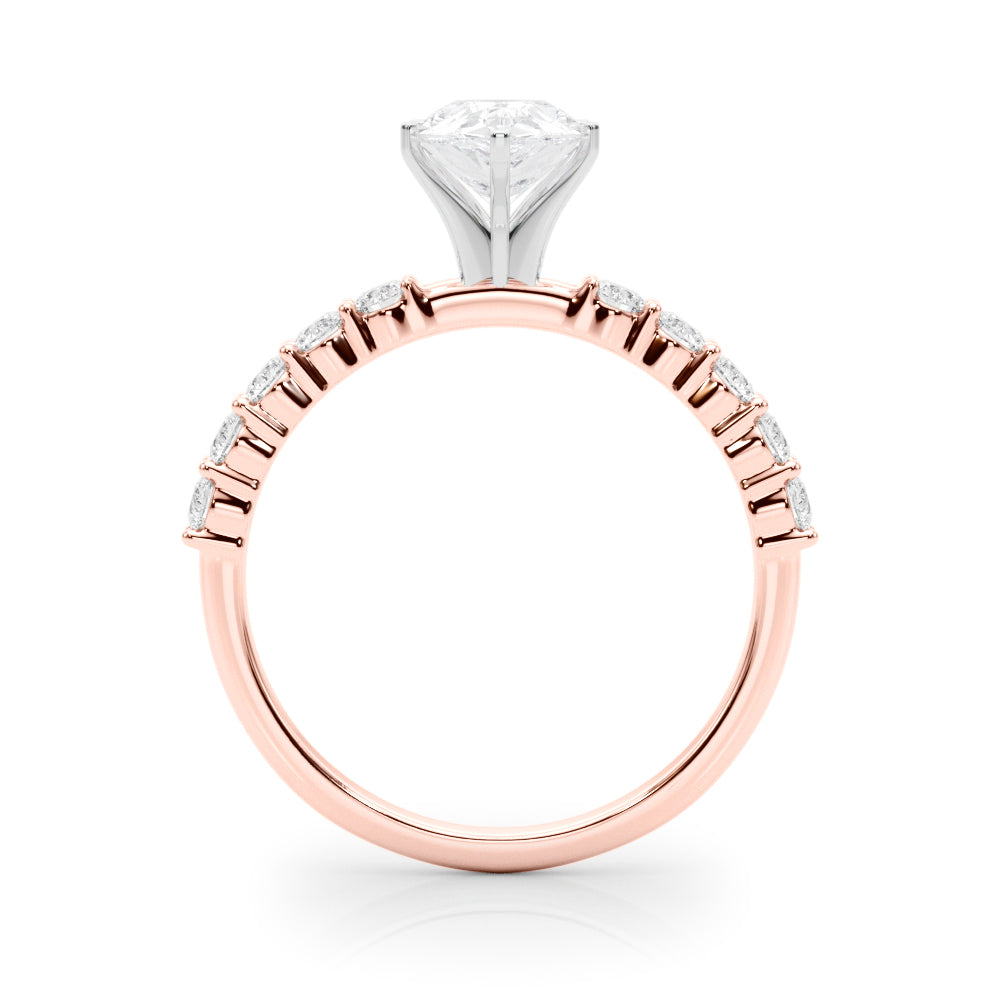 Radiant Remount Ring Round Diamond Engagement Ring — 9K/18K Gold & Platinum
