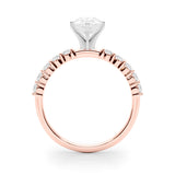 Radiant Remount Ring Round Diamond Engagement Ring — 9K/18K Gold & Platinum