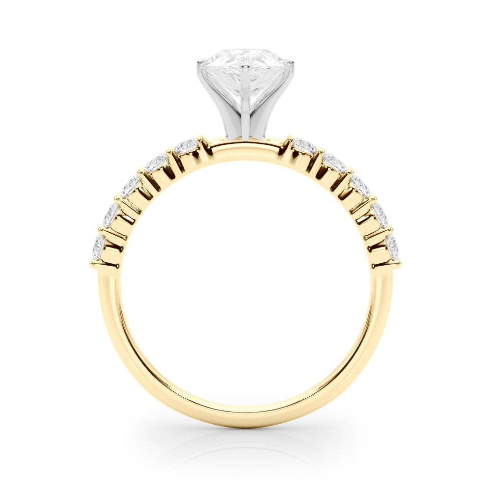 Radiant Remount Ring Round Diamond Engagement Ring — 9K/18K Gold & Platinum