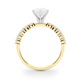 Radiant Remount Ring Round Diamond Engagement Ring — 9K/18K Gold & Platinum
