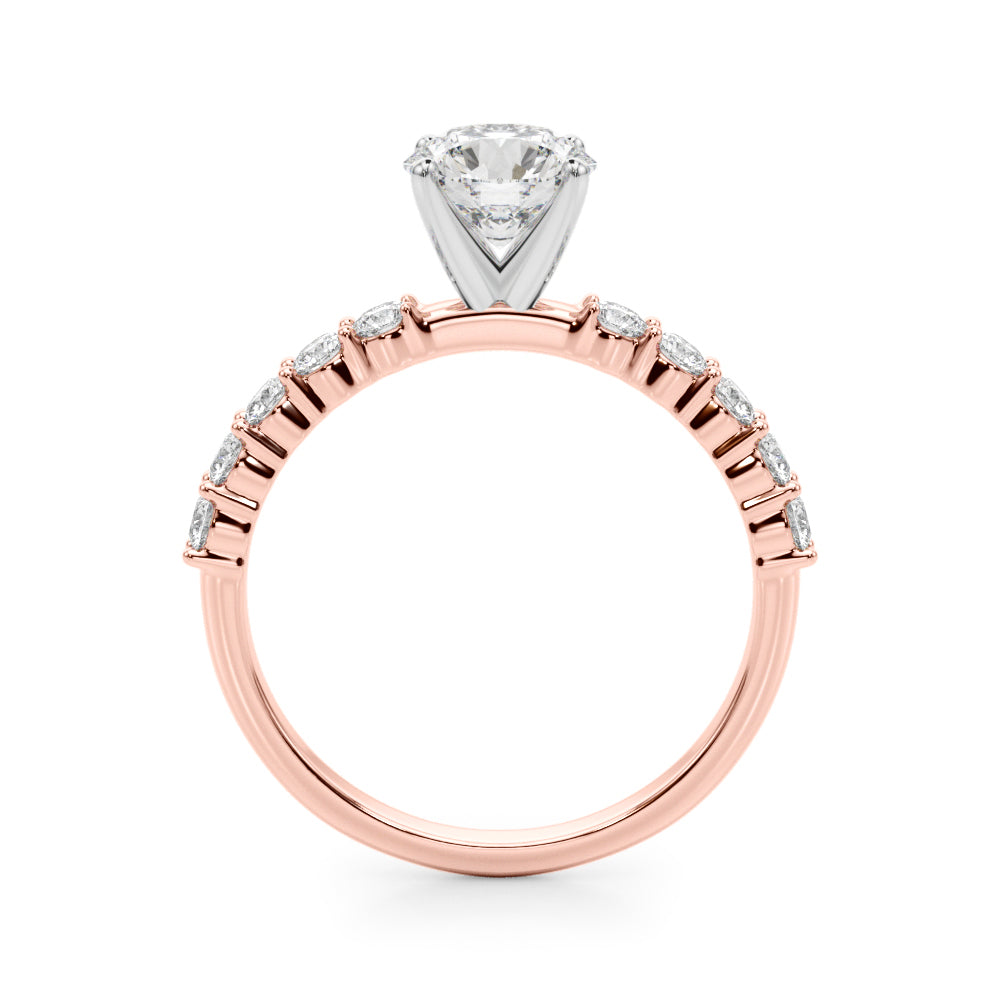 Radiant Remount Ring Round Diamond Engagement Ring — 9K/18K Gold & Platinum