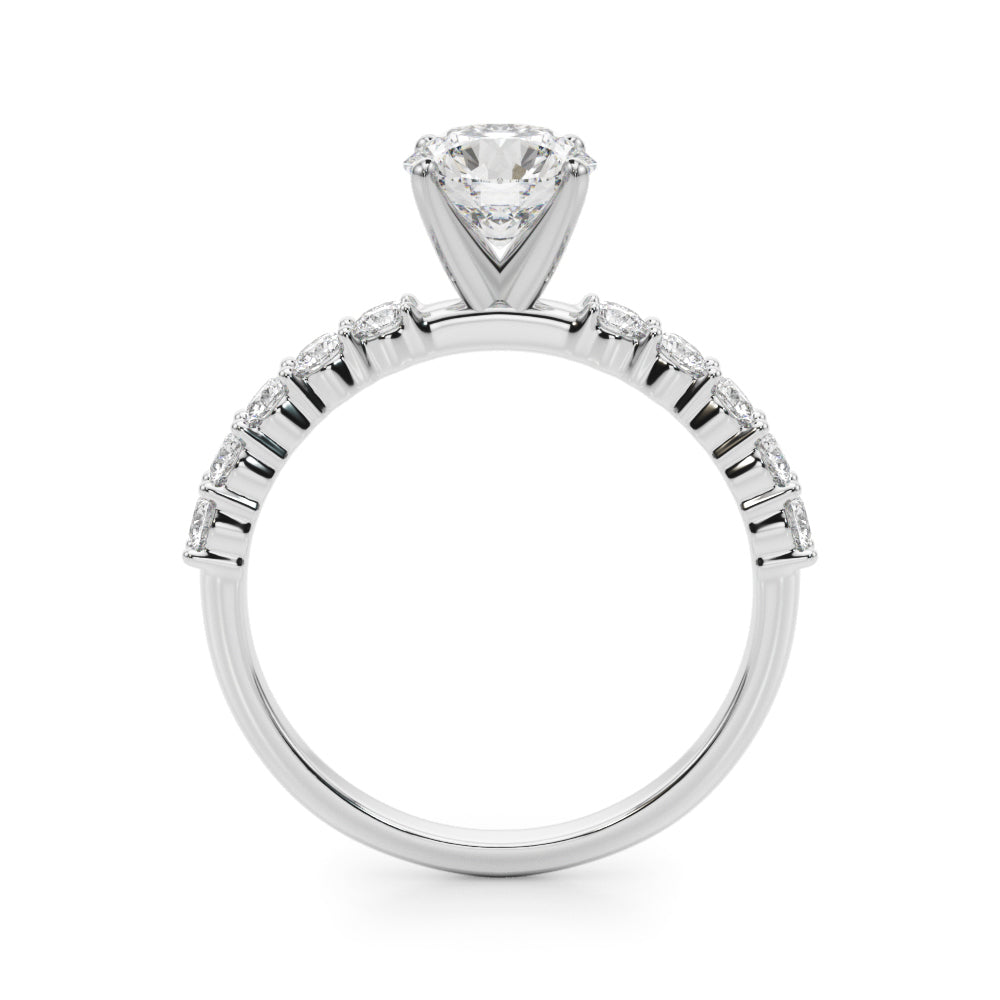 Radiant Remount Ring Round Diamond Engagement Ring — 9K/18K Gold & Platinum