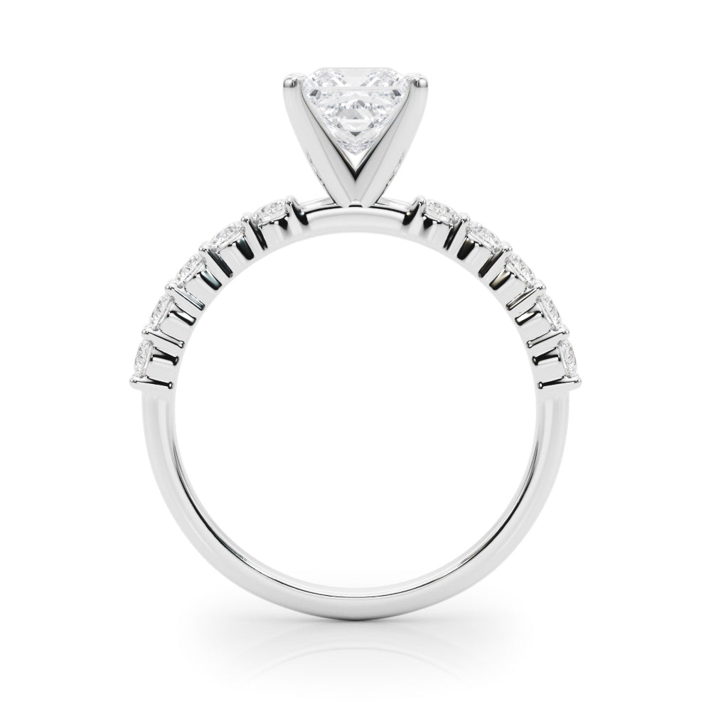 Radiant Remount Ring Round Diamond Engagement Ring — 9K/18K Gold & Platinum