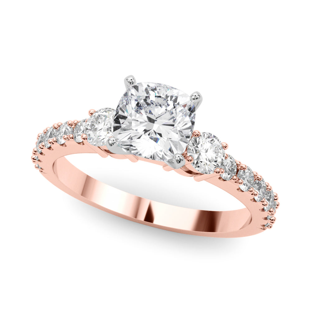 Regal Remount Ring Round Diamond Engagement Ring — 9K/18K Gold & Platinum