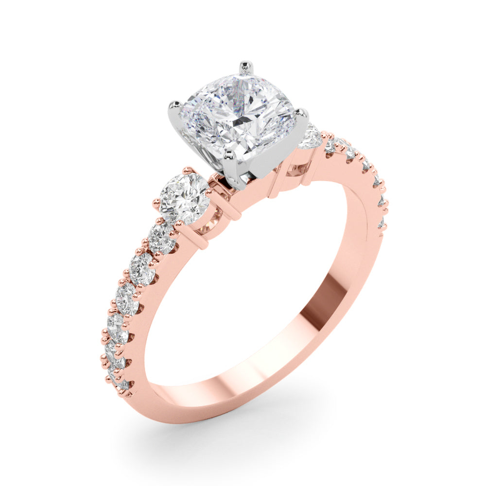 Regal Remount Ring Round Diamond Engagement Ring — 9K/18K Gold & Platinum