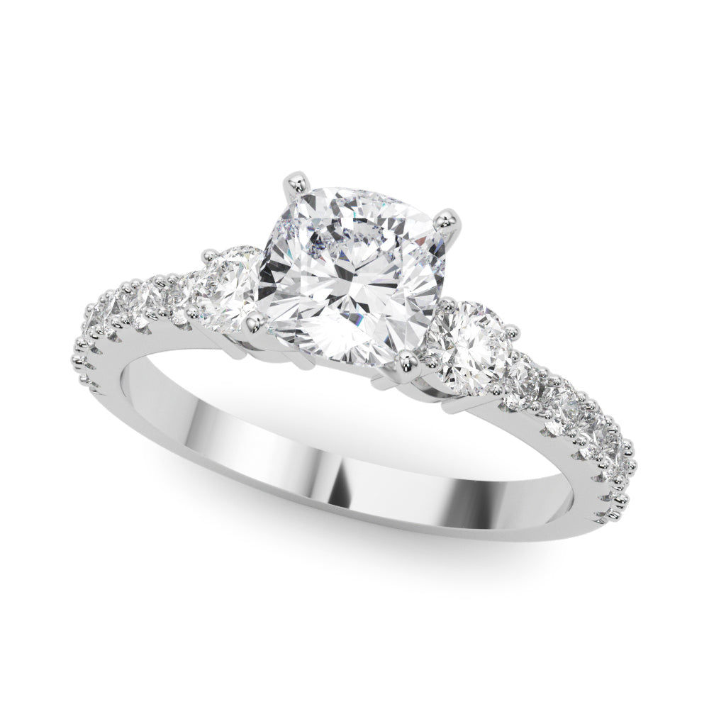 Regal Remount Ring Round Diamond Engagement Ring — 9K/18K Gold & Platinum