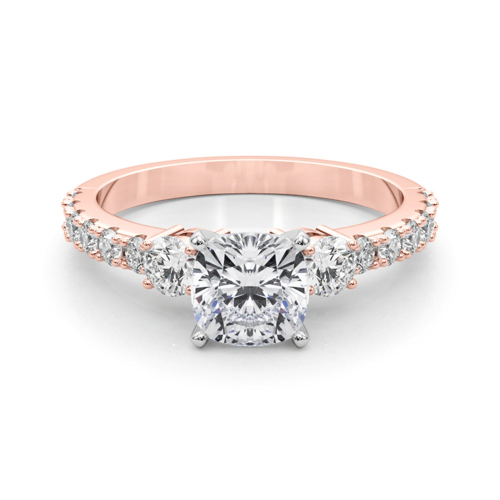 Regal Remount Ring Round Diamond Engagement Ring — 9K/18K Gold & Platinum