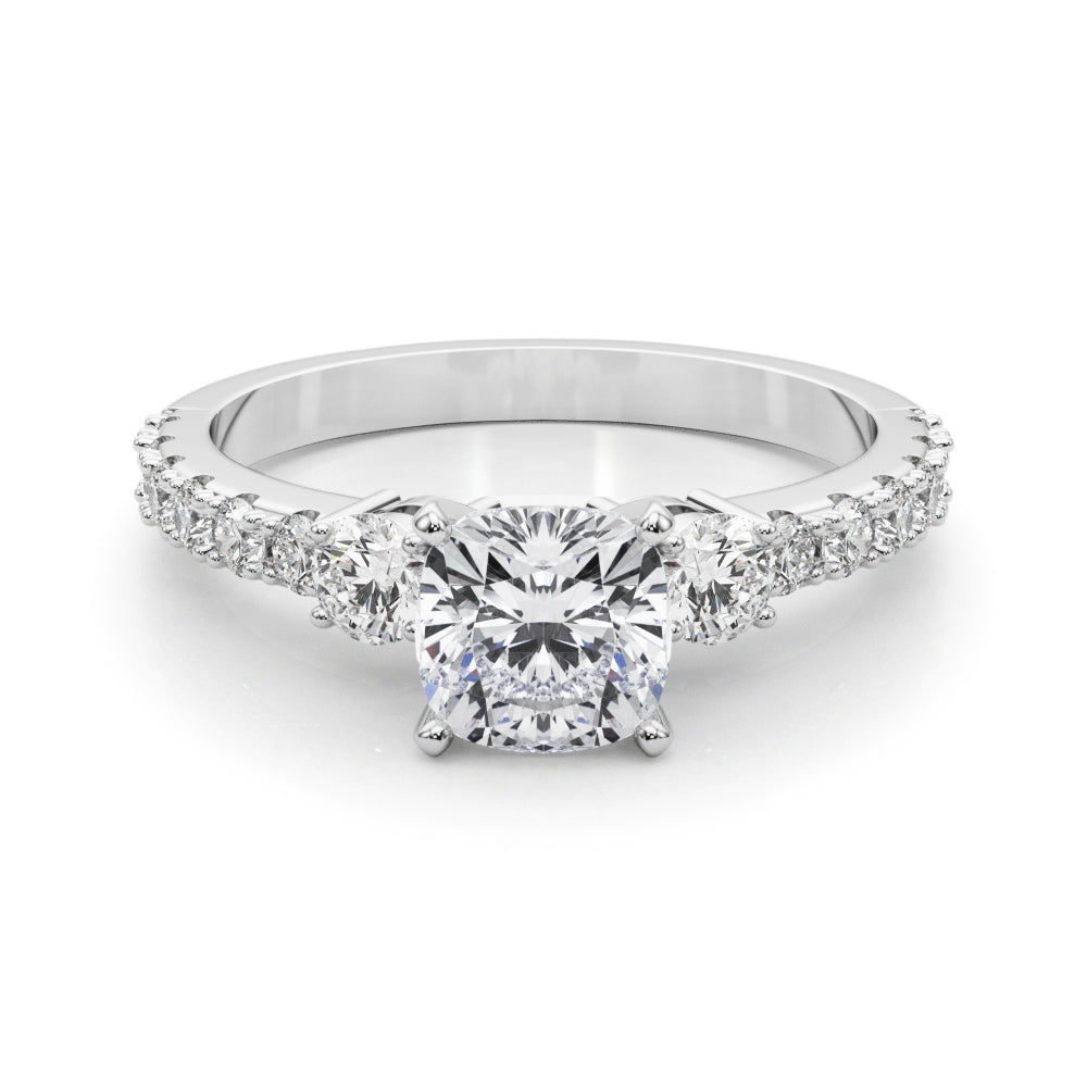 Regal Remount Ring Round Diamond Engagement Ring — 9K/18K Gold & Platinum