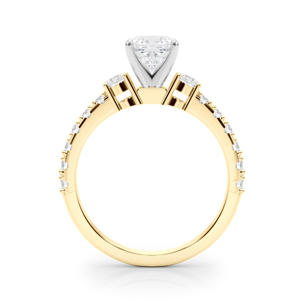 Regal Remount Ring Round Diamond Engagement Ring — 9K/18K Gold & Platinum