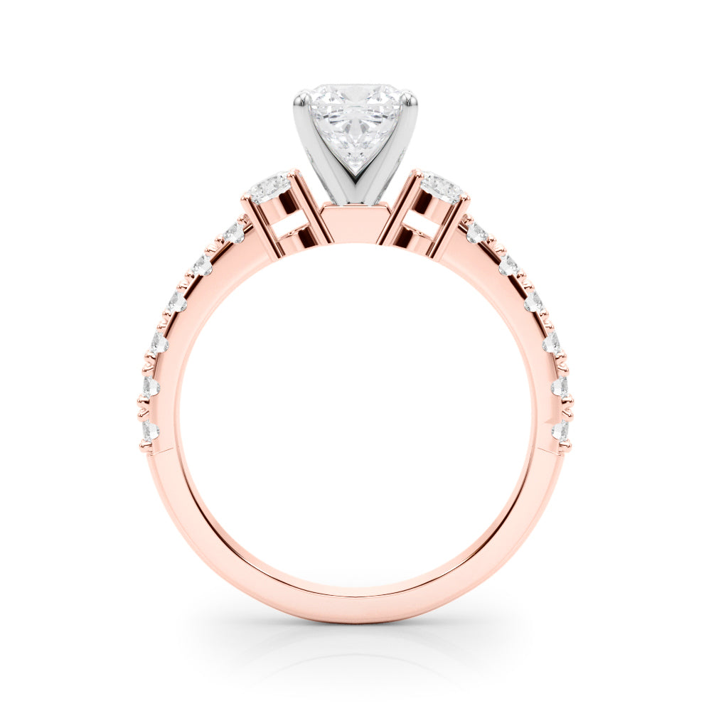 Regal Remount Ring Round Diamond Engagement Ring — 9K/18K Gold & Platinum