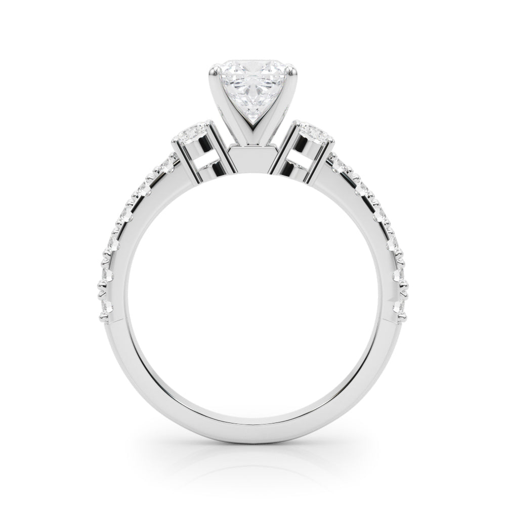 Regal Remount Ring Round Diamond Engagement Ring — 9K/18K Gold & Platinum