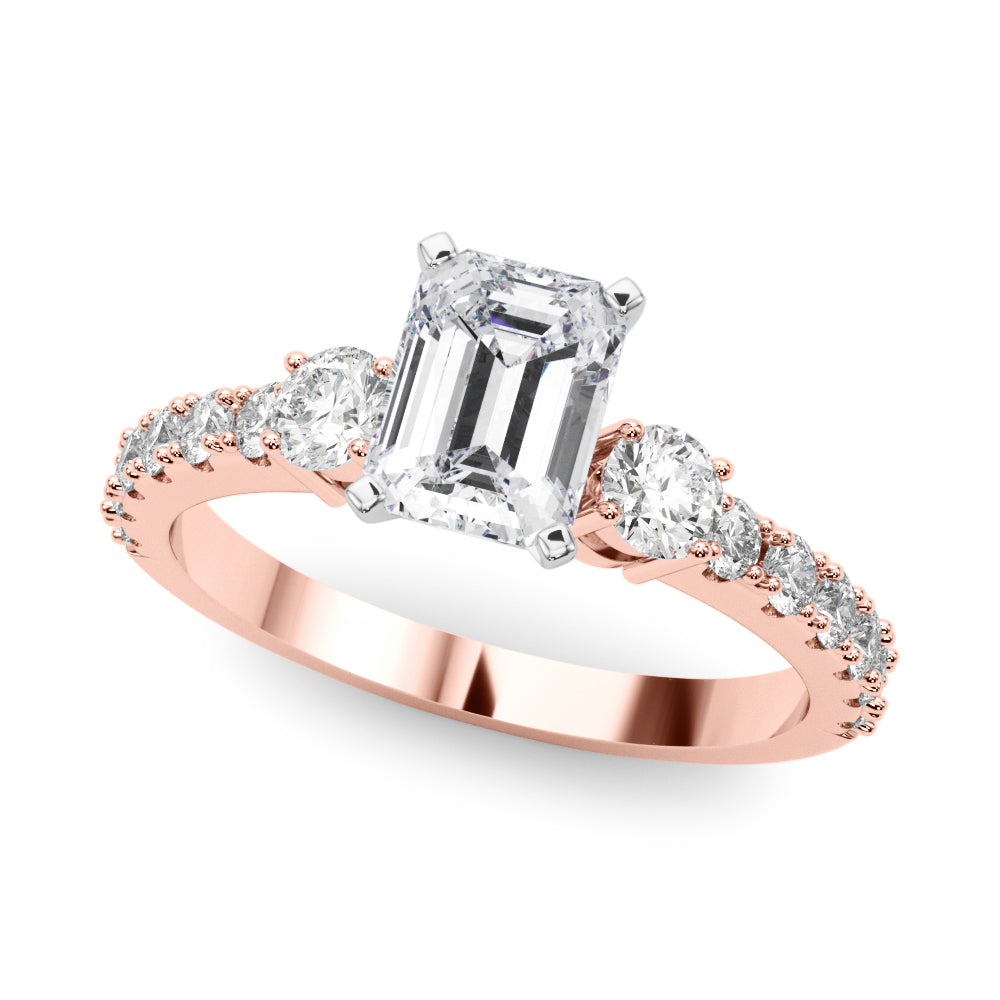 Regal Remount Ring Round Diamond Engagement Ring — 9K/18K Gold & Platinum