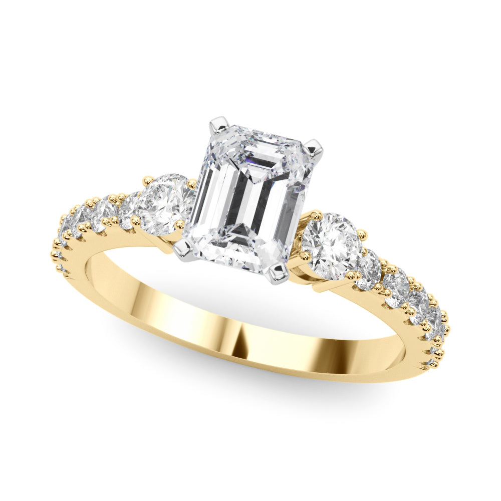 Regal Remount Ring Round Diamond Engagement Ring — 9K/18K Gold & Platinum