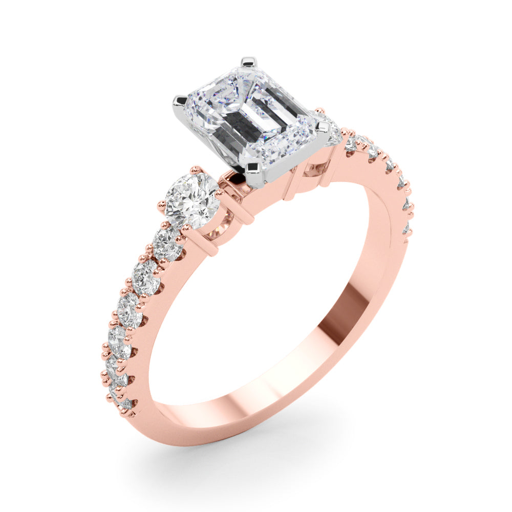 Regal Remount Ring Round Diamond Engagement Ring — 9K/18K Gold & Platinum