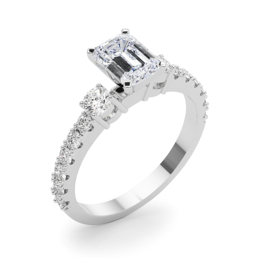 Regal Remount Ring Round Diamond Engagement Ring — 9K/18K Gold & Platinum