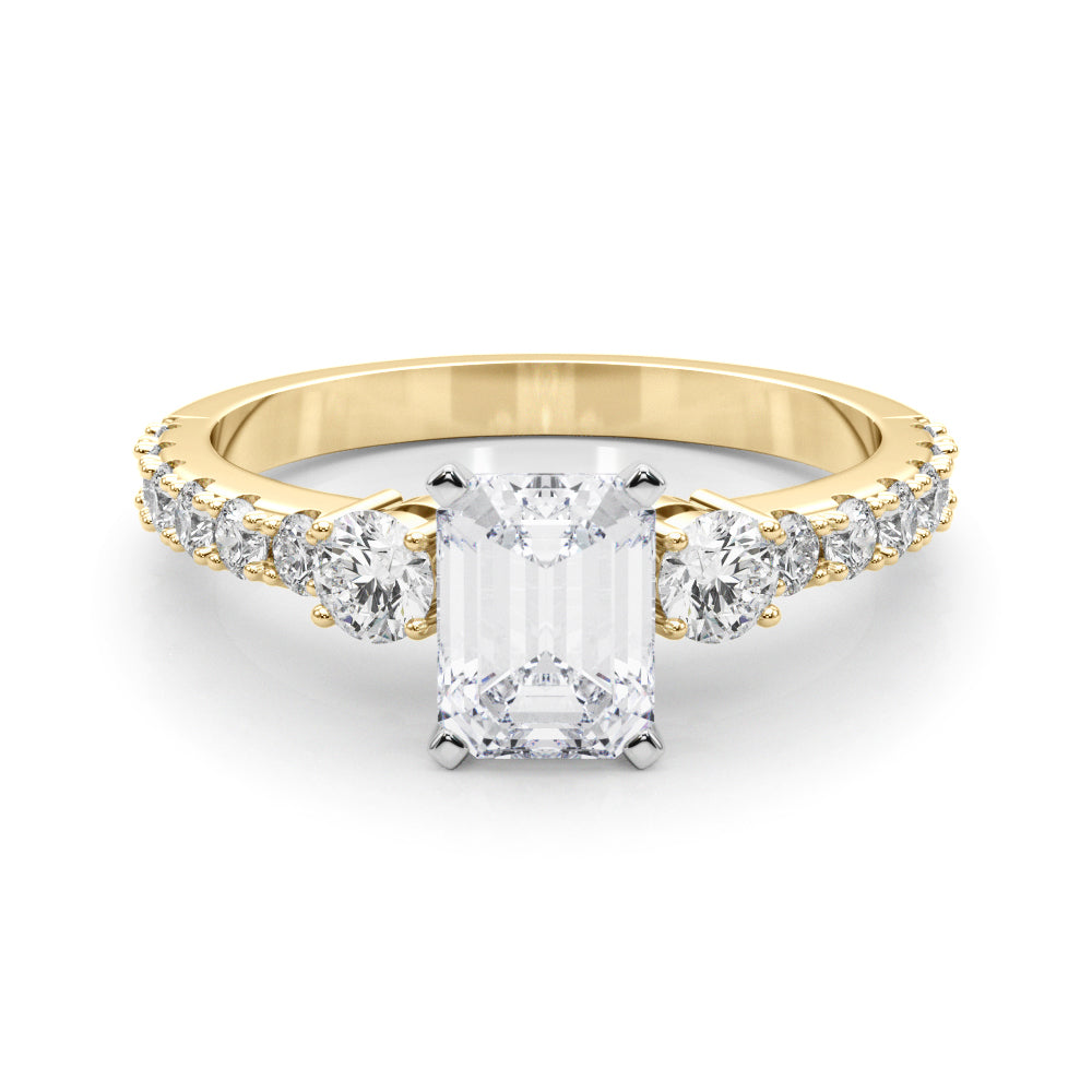 Regal Remount Ring Round Diamond Engagement Ring — 9K/18K Gold & Platinum