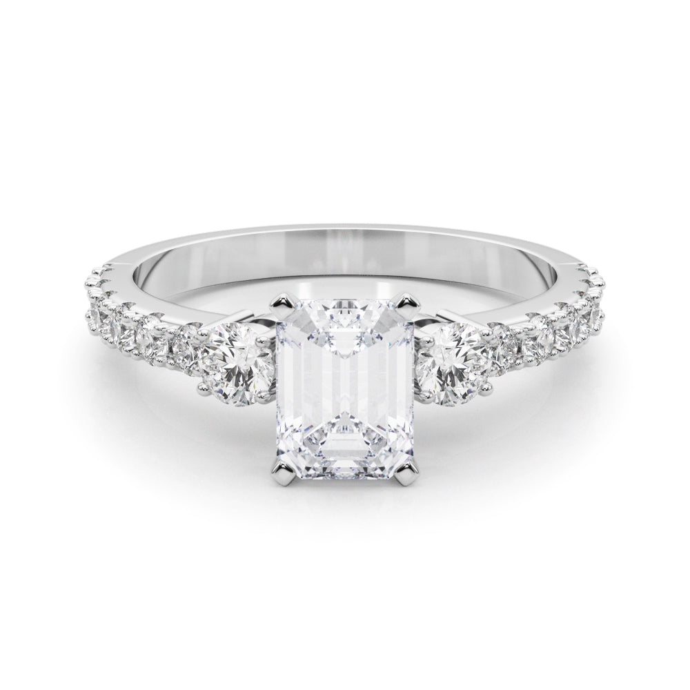 Regal Remount Ring Round Diamond Engagement Ring — 9K/18K Gold & Platinum