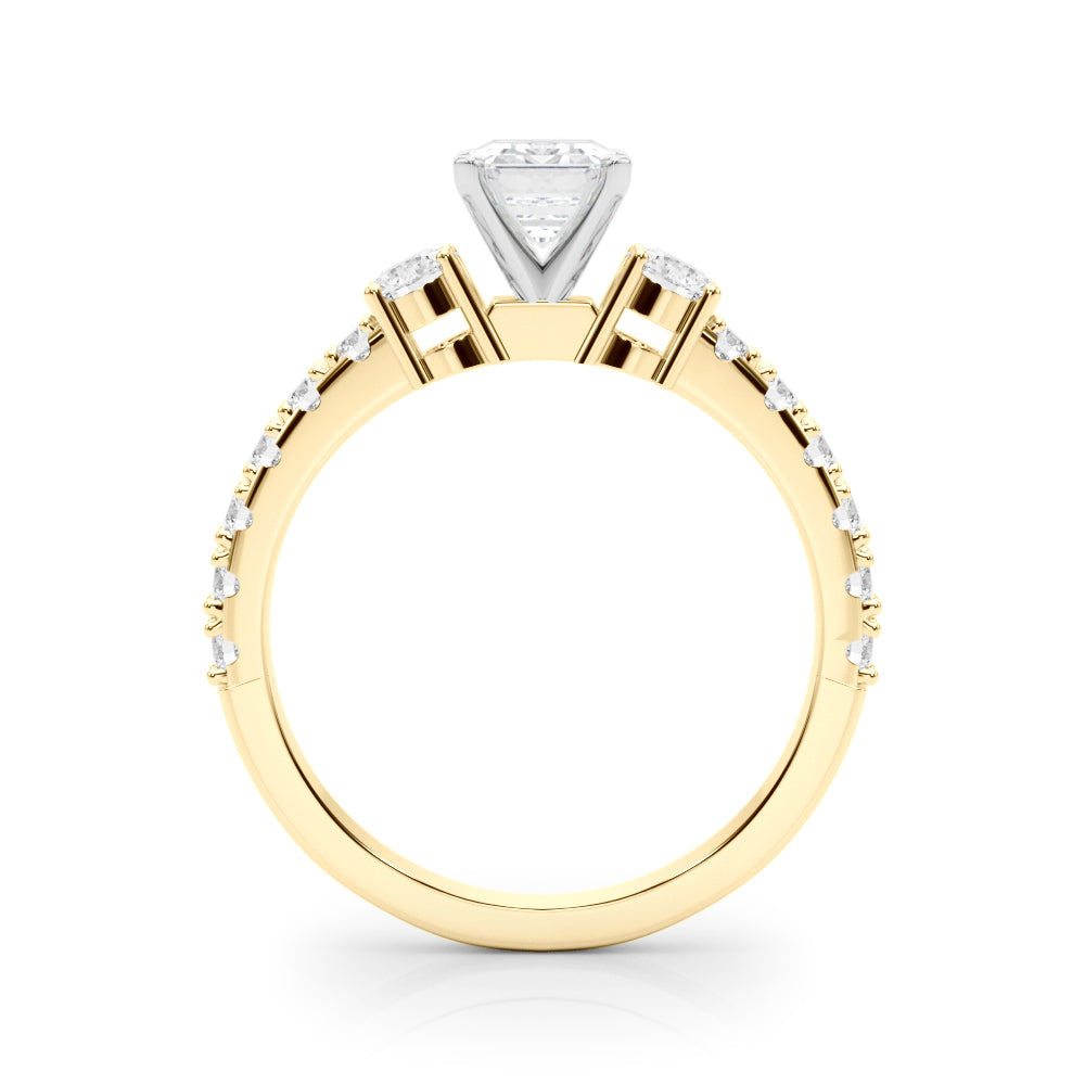 Regal Remount Ring Round Diamond Engagement Ring — 9K/18K Gold & Platinum