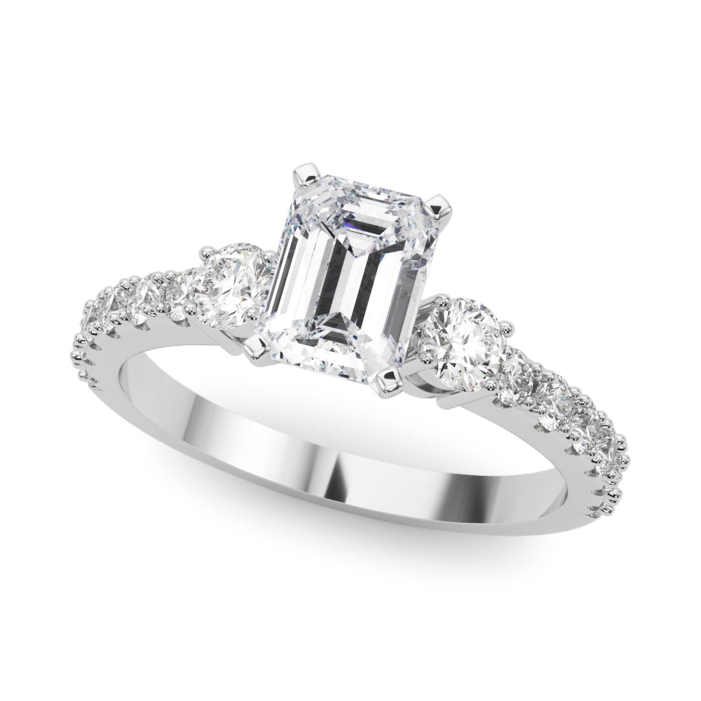 Regal Remount Ring Round Diamond Engagement Ring — 9K/18K Gold & Platinum