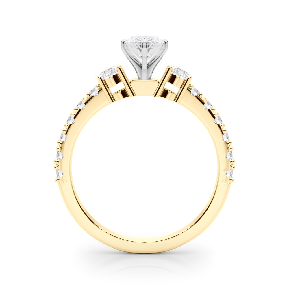 Regal Remount Ring Round Diamond Engagement Ring — 9K/18K Gold & Platinum